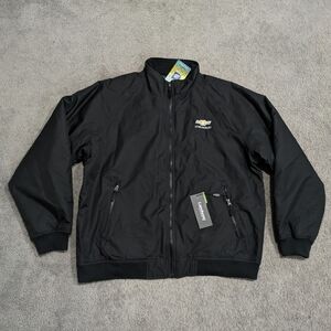 NWT Vintage Chevrolet Men's Soft Shell Black Jacket Sz XL Three Seasons Fleece